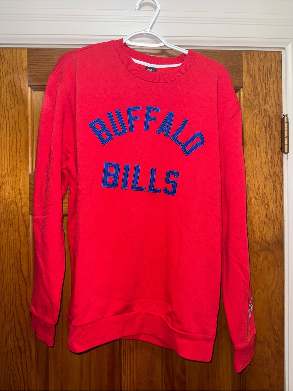Men's Red Buffalo Bills Crewneck Sweatshirt